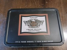 HARLEY DAVIDSON 1913 Ford Model T Van DIME BANK 1:43, ERTL