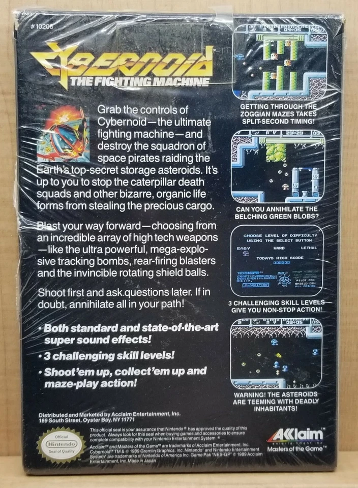 CYBERNOID THE FIGHTING MACHINE NES NINTENDO SEALED VINTAGE VIDEO GAME ACCLAIM - Image 4 of 4