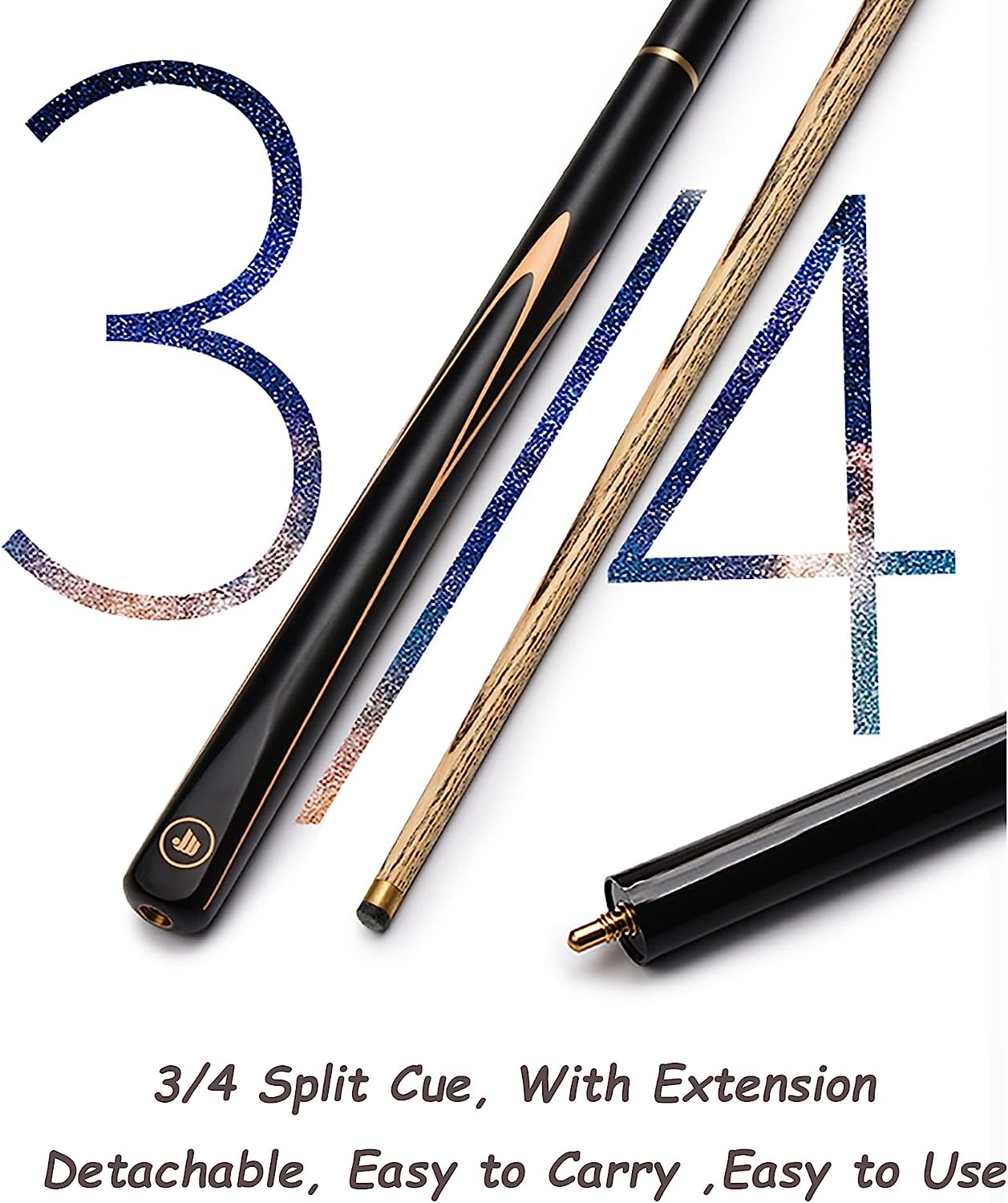 HIOD 57 Inch 19 Oz Pool Cue with 10Mm Cue Tips English Handmade Snooker