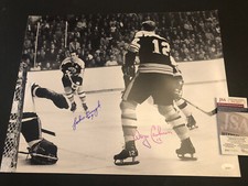 JSA John Bucyk & Wayne Cashman Autographed 16x20 Boston Bruins Signed 377