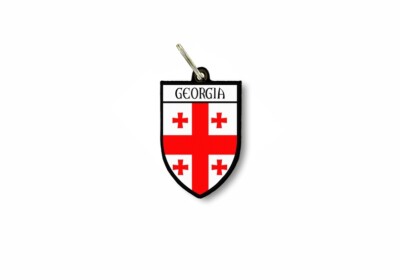 Schlüsselanhänger Schlüssel Flagge Sammlung Rathaus Wappen Georgia Mini