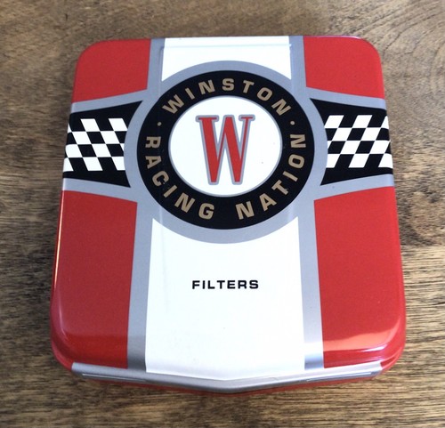 WINSTON RACING NATION COLLECTIBLE SOUVENIR TIN CIGARETTE CASE RED WITH ...