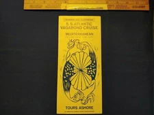 Vintage S S Atlantic Vagabond Cruise To The Mediterranean Tours Ashore Brochure