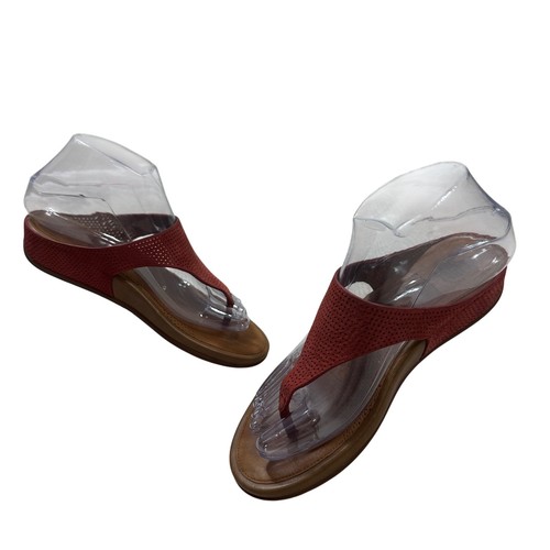 Fit Flop Super Comfort Women's Sandals Coral Perforated Leather Thongs Size 6 - Picture 5 of 11