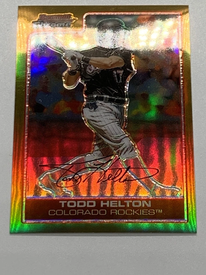 Bowman 2006 cromo oro refractor paralelo #60 Todd Helton Rockies SP 31/50 Foto 2 de 4
