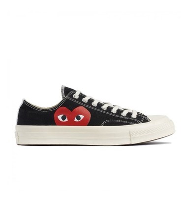 CDG PLAY x CONVERSE Chuck Taylor 70 Classic Low Top Schwarz Comme Des Garcons 39