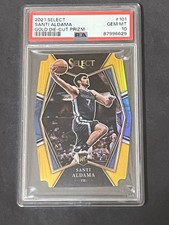 2021-22 Select Santi Aldama Premier Level #101 Gold Die-Cut 2/10 Rookie-PSA 10