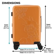 Dragon Ball Goku Hard Suitcase Luggage 55cm 51l-57l Expandable Orange