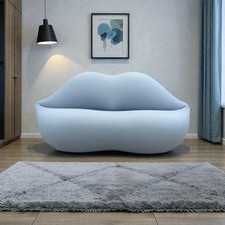 Sofa Couch Grey Design Gufram Bocca lips Studio 65