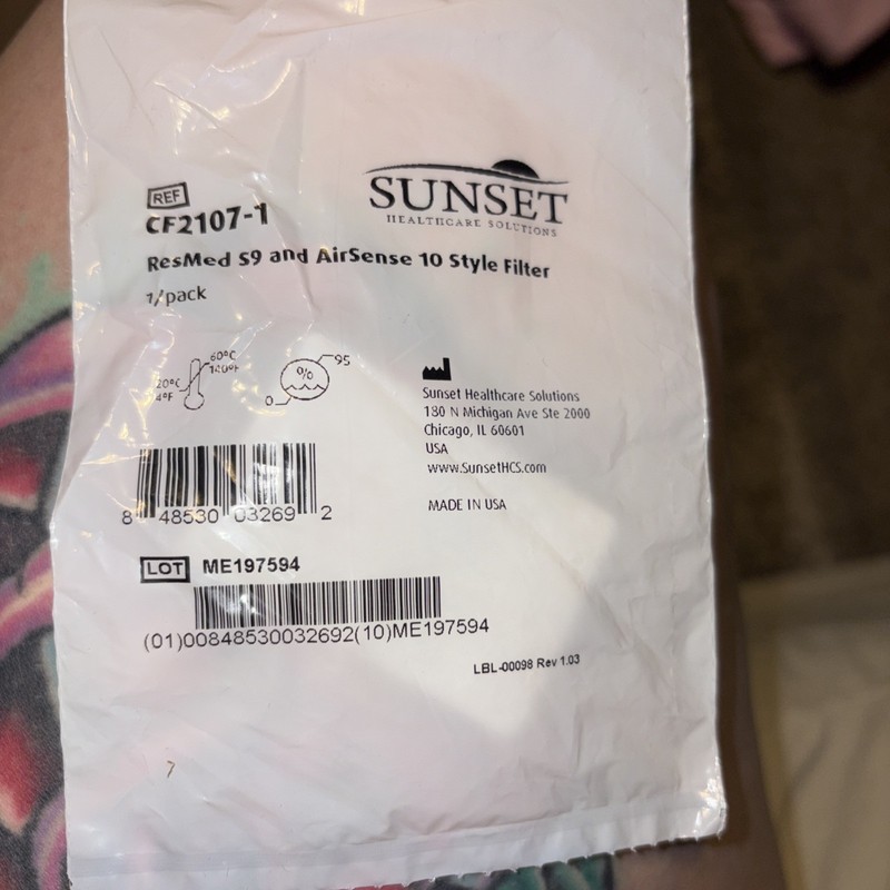 4 ResMed S9 HypoAllergenic AirSense S10 AirCurve S10 Disposable CPAP  Filters  
