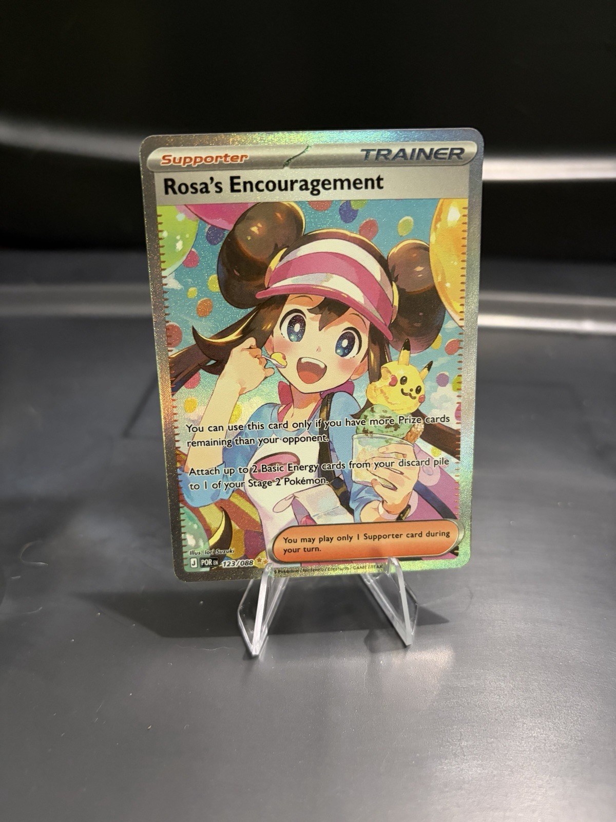 Rosa's Encouragement Pokemon TCG Perfect Order Full Art Rare Holo 123/088