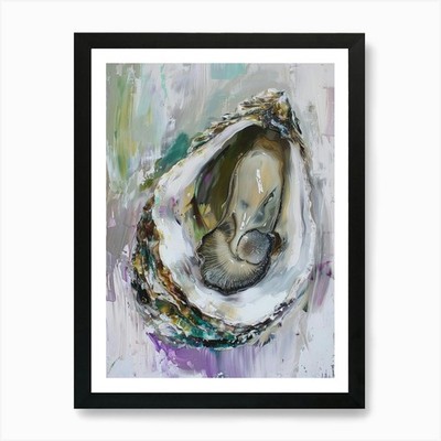 Austernmuschel 2 Kunstdruck gerahmt Wandbild Poster Leinwanddruck Bild