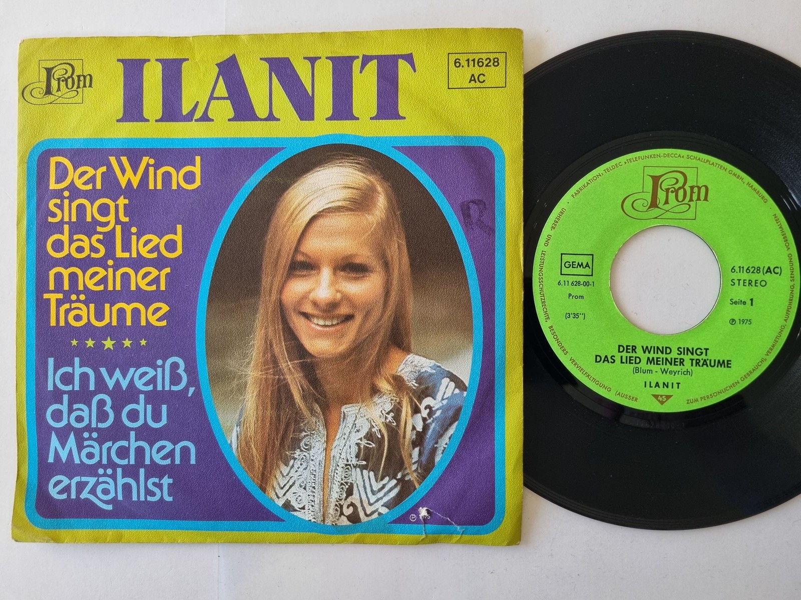 Ilanit - Der Wind singt das Lied meiner Träume 7'' Vinyl Germany
