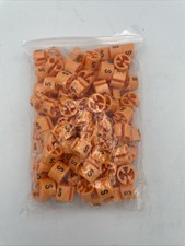 Clothes Hanger Marker Size  S  Fits 3mm Rod Garment Coding Orange 100pcs