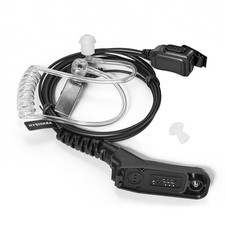 HYSHIKRA Earpiece with Mic Multi Pin Headset Compatible 1, Transparent Tube