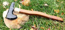 Hand Carved Obsidian Tomahawk Axe