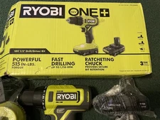 RYOBI 18V ONE+ 1/2 in. Drill/Driver Kit W/2 Batteries (PCL206K2) – Open Box