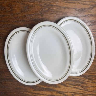 Regent Restaurant Ware Hotelware Platters Plates Green Stripes JRJS Club Romania