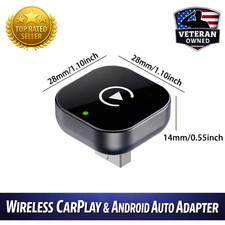 Wireless CarPlay Android Auto Adapter 2-in-1 For FACTORY WIRED Systems