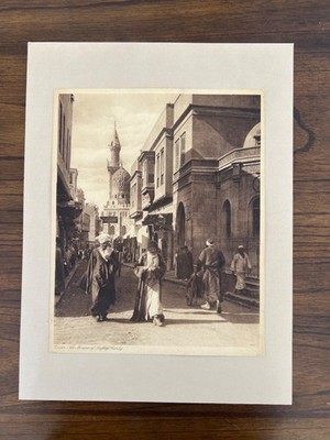 Lehnert and Landrock Antique Photo ''The Mosque of Saghry Bardy'' w/ Matt
