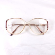 Vintage Plastic Glasses Frames Metal Hinges 80's Light Tan Brown Pattern