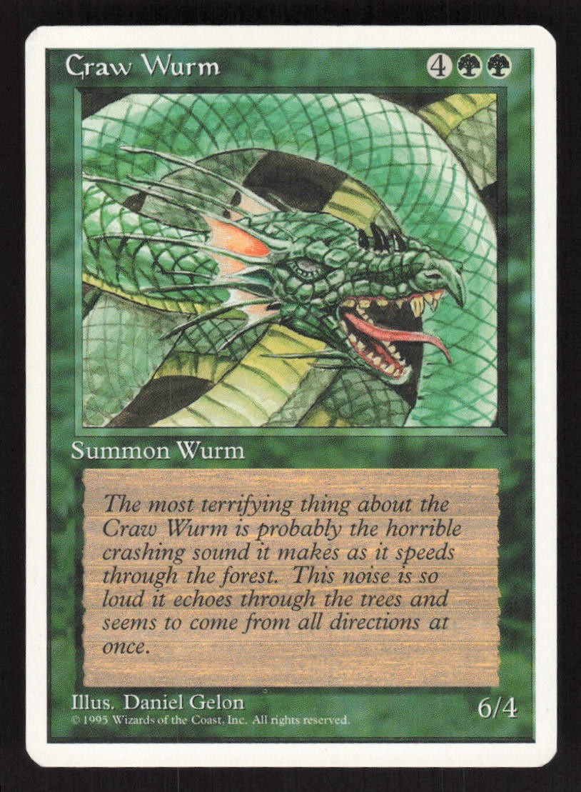 MTG Magic The Gathering Fourth Edition Craw Wurm