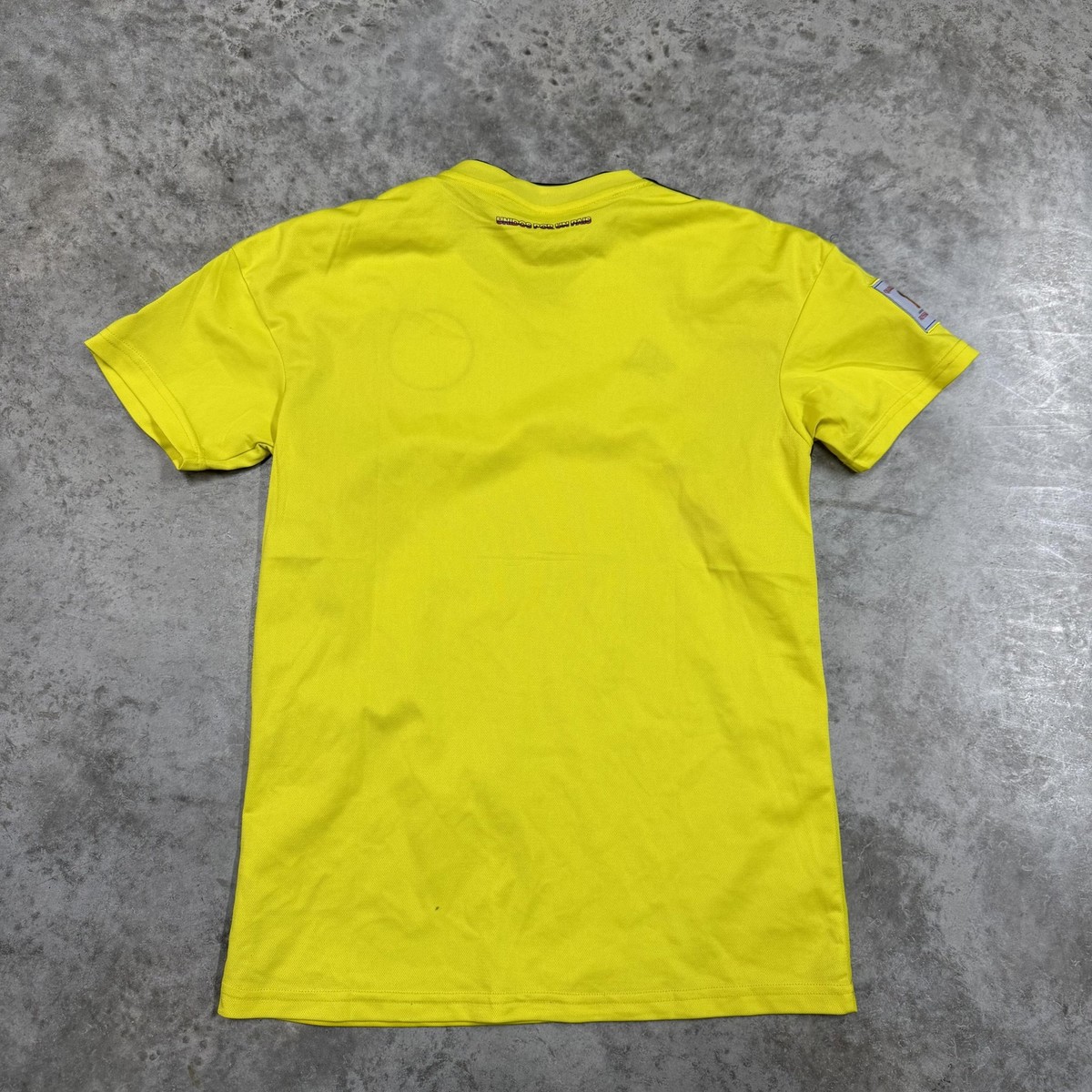 Colombia Soccer Jersey Mens Medium Yellow Climalite Adidas FIFA