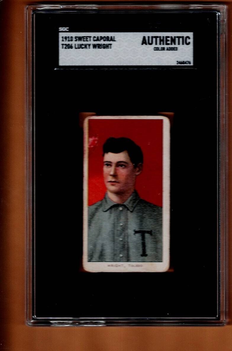 T 206   LUCKY WRIGHT   1910  SWEET CAPORAL     SGC  A
