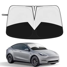 Black Sunshade for Tesla Model 3/Y, UPF50+ Double-Layer 240T High-D... Fast Ship