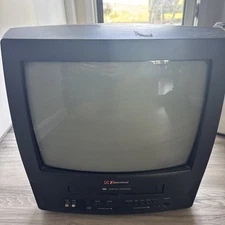 Emerson EWC1302 13" TV VCR Combo RF Input CRT Retro Gaming, *For Parts Or Repair