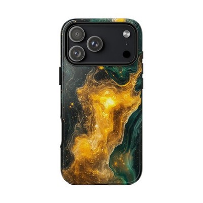 Phone Ink - iPhone | Galaxy | Pixel Case - Jade Green Yellow Marble