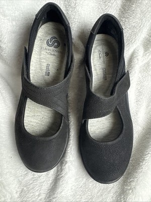 Clarks Cloud Steppers Women's Sz 5 Black  Sillian Bella Maryjane Shoes Comfort