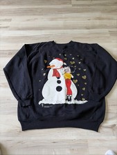 1994 Betty Boop Snowman Sweatshirt Crewneck Jerzees Size XL