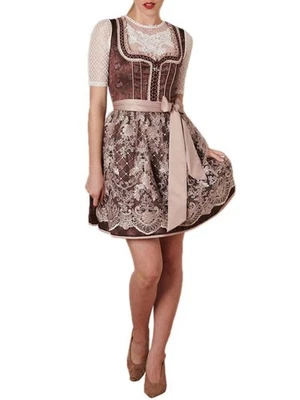 Krüger Madl Dirndl Benita 50er Länge bordeaux braun Damen 50cm 414562-050 kurz - Bild 1 von 4