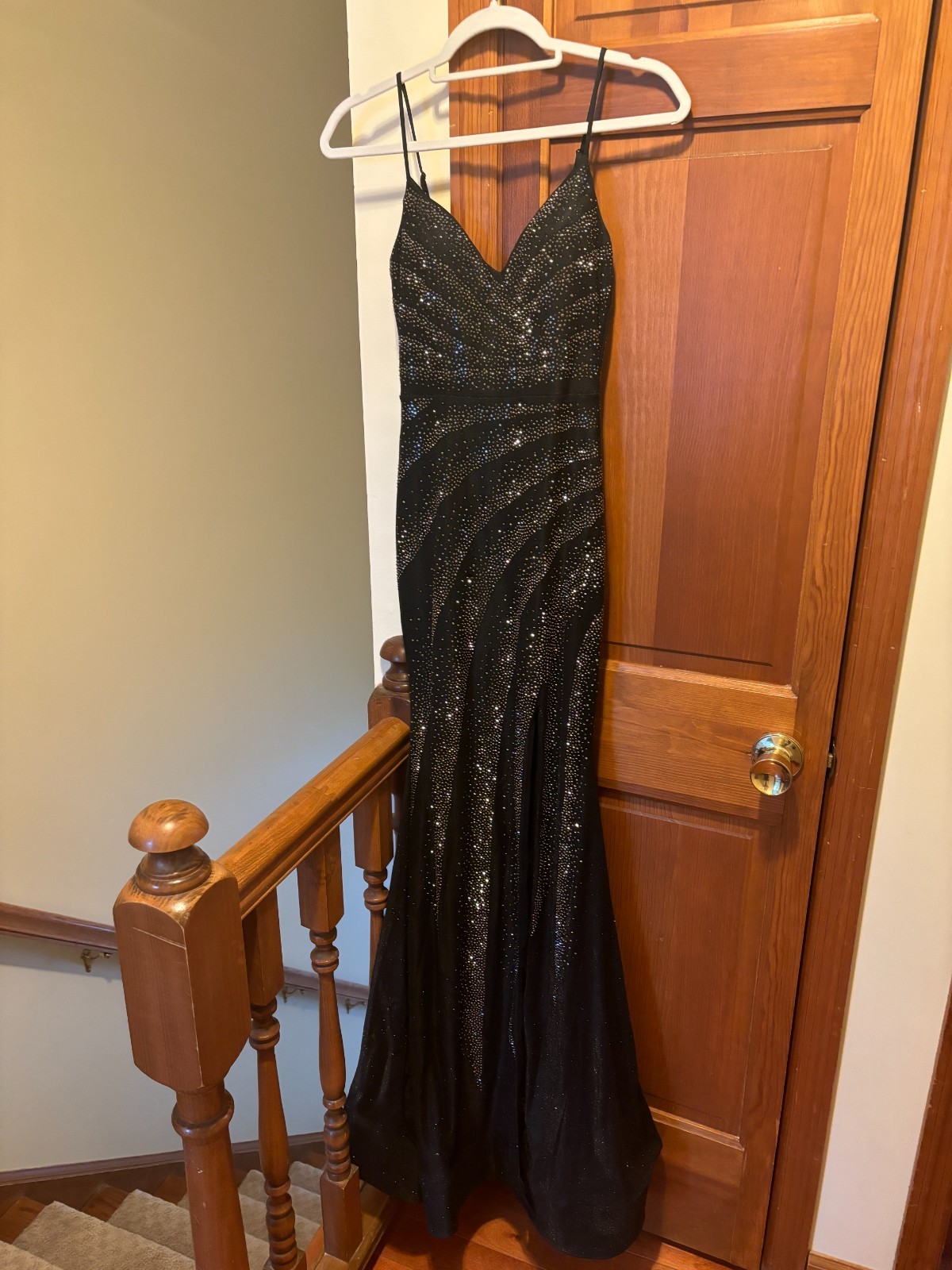 Windsor Black & Silver Glitter Sequin Evening Gown – Size XS – Worn Once