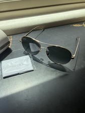 Jimmy Choo NORIA FS J5G9O Aviator Sunglasses Gold Gray Gradient Italy