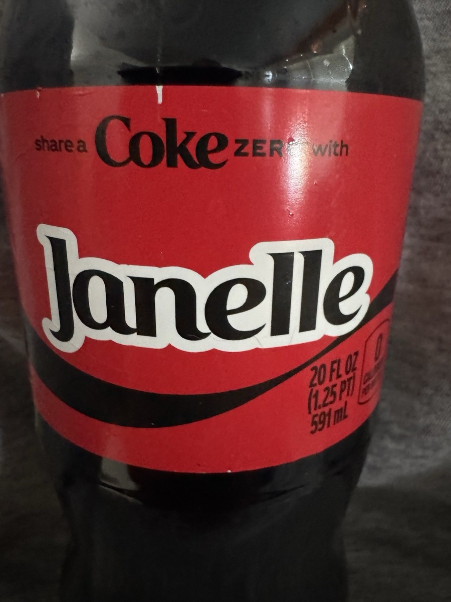 Share a Coke with Janelle 2025 Personalized Gift Coca~Cola Bottle