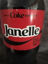 Share a Coke with   Janelle   2025 Personalized Gift Coca~Cola Bottle 20oz Zero