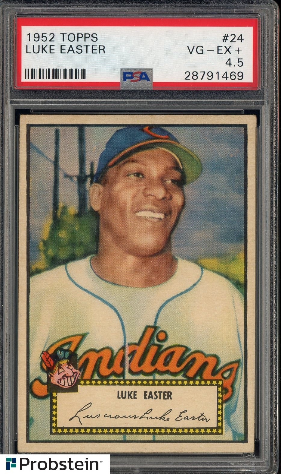 1952 Topps #24 Luke Easter Cleveland Indians PSA 4.5 VG-EX+