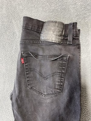 Levis 511 Jeans Mens 34x34 Black Slim Fit Tapered Stretch Denim Charcoal Wash