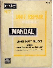 1977 Gmc Truck Suburban Jimmy Van Shop Overhaul Repair Manual Original
