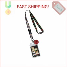 Jujutsu Kaisen Chibi Panel ID Badge Holder Lanyard w/Rubber Charm Pendant