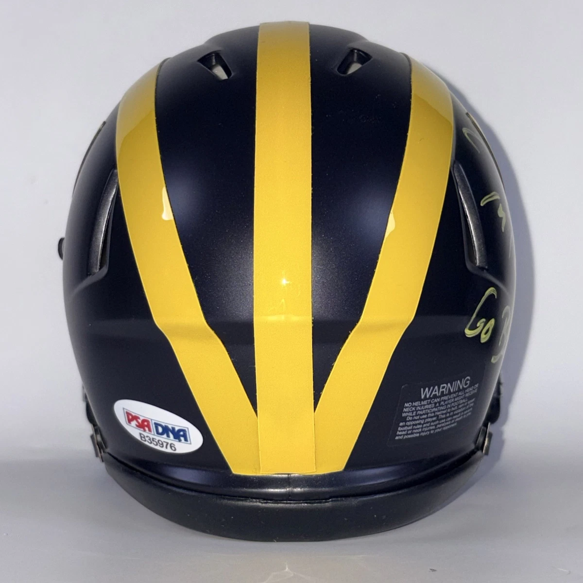 Tom Brady Signed W/ Inscription (PSA/DNA) Michigan Wolverines Mini Helmet