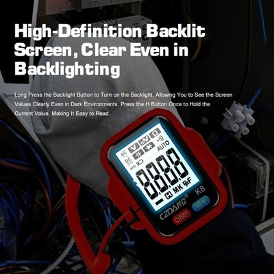 Digital Multimeter AC/DC Spannung Strom Tester LCD Hintergrundbeleuchtung Stromzähler