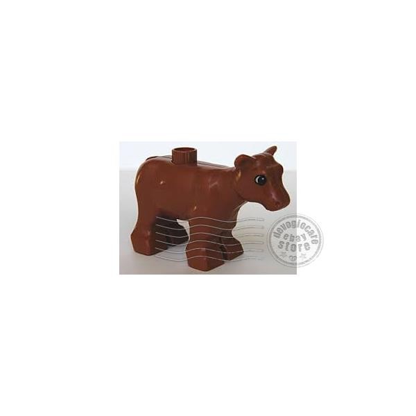 1x LEGO 6679c01pb02 Duplo Mucca Baby (Vitello) Arancione scuro | 4112124