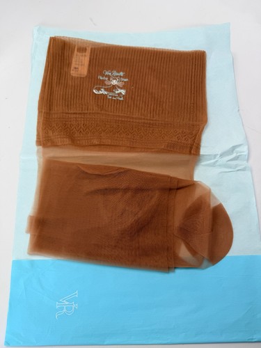 VTG Van Roalte Sheer Flextop Medium 11 Toe & Heel All Nylon Stockings 1 Pair