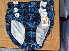 Jockey No Panty Line Promise Black Geometric Hi-Cut Panties- Set of 3- Size 7