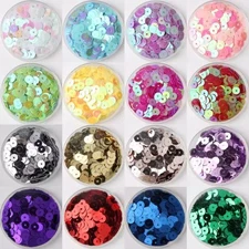 3/4/5/6mm Flat Round Sequins for Crafts, Sewing, and Clothing Decoration