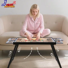 Puzzle Table with Drawers Adjustable Height 1500Pcs,Foldable for Storage 3 in 1 