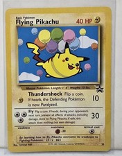 Pokemon TCG Flying Pikachu 25/53 Wotc Promo Regular 40 HP English Aoki RARE VG